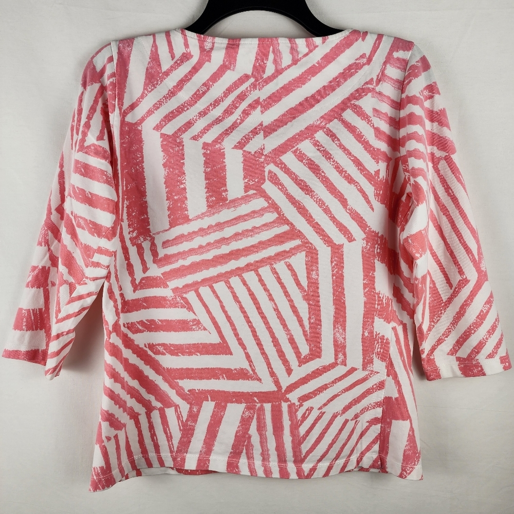 Ruby Rd. Abstract Line Graphic 3/4 Slv Top (S) - image 2